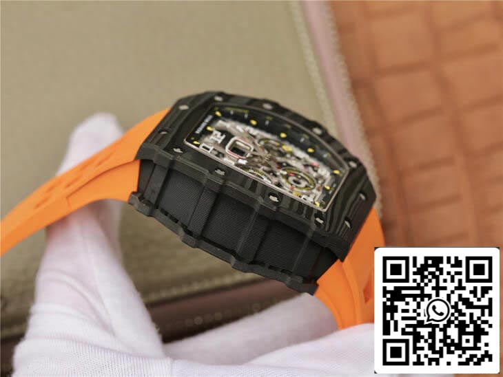 Richard Mille RM11-03 1:1 Best Edition KV Factory Correa de fibra de carbono naranja