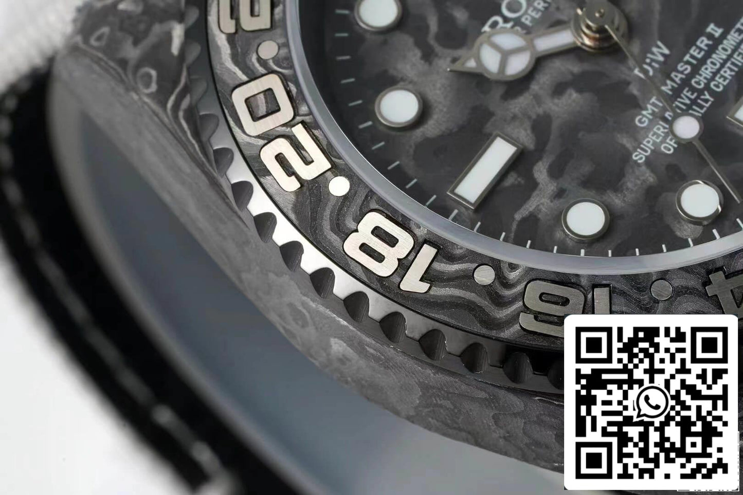 Rolex GMT-MASTER II Diw 1:1 Mejor edición Correa de tela de fibra de carbono