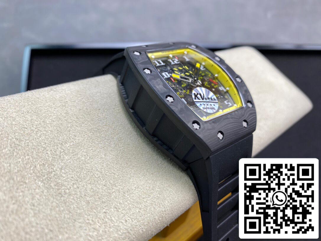 Richard Mille RM-011 Cinturino giallo KV Factory 1: 1 della migliore edizione