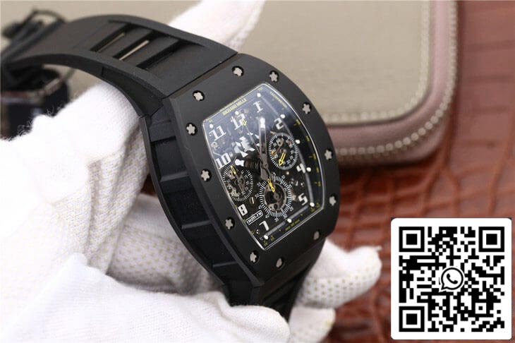 Richard Mille RM-011 Cinturino nero KV Factory 1: 1 della migliore edizione