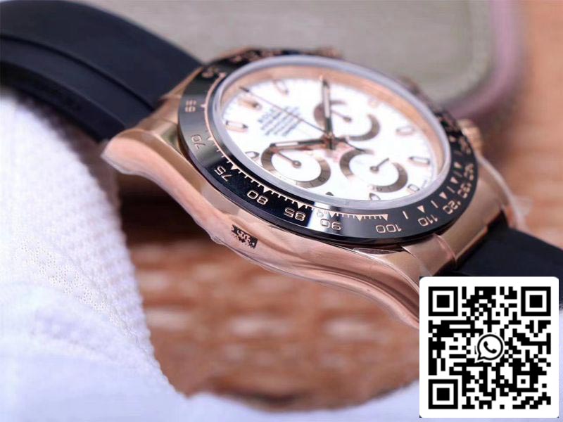 Rolex Daytona M116515LN-0019 1:1 Mejor Edición Noob Factory Esfera Blanca Suiza ETA4130