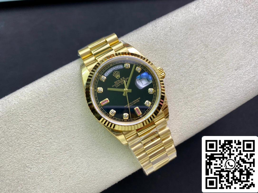 Rolex Day Date 118208 1:1 Best Edition EW Factory quadrante nero