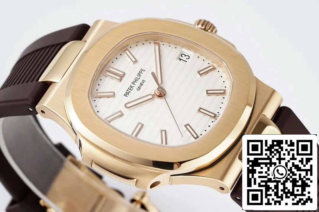 Patek Philippe Nautilus 5711 1:1 Mejor edición PPF Factory Correa de caucho marrón