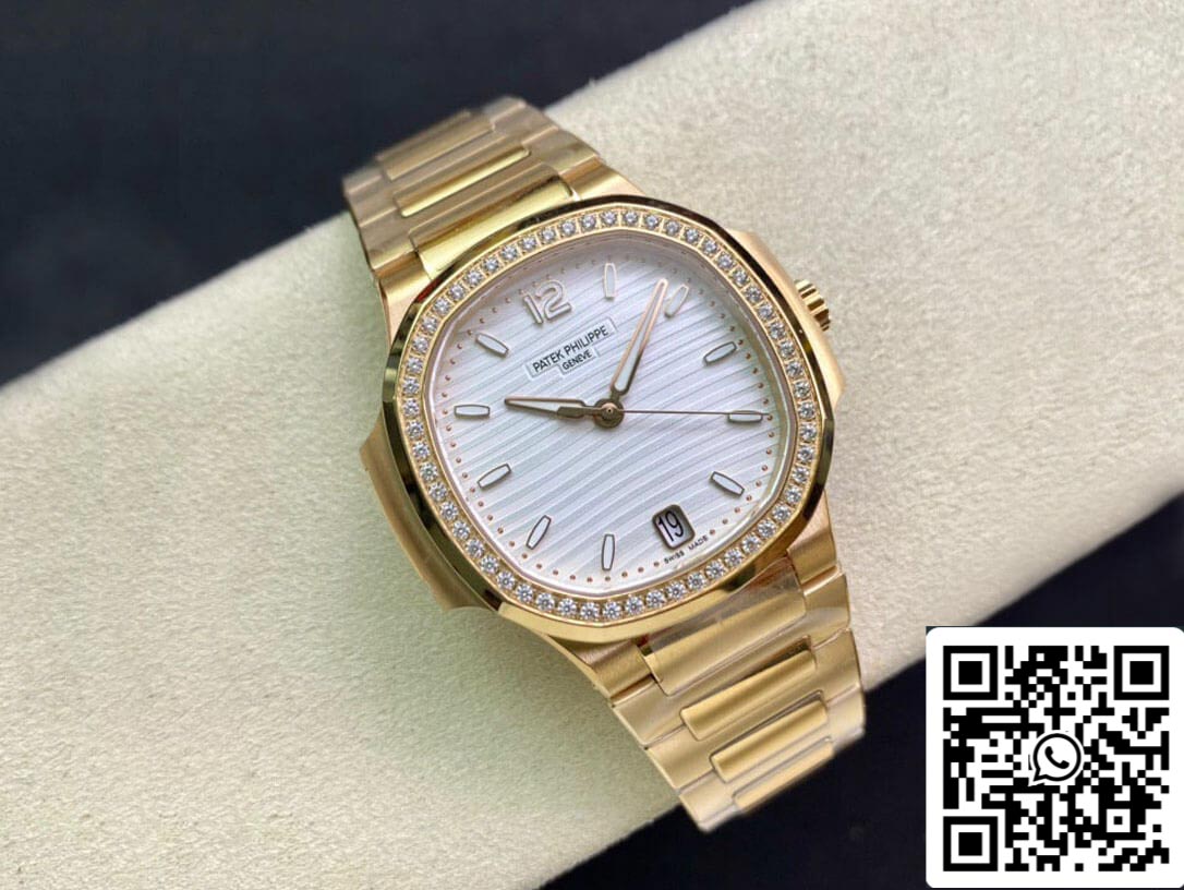 Patek Philippe Nautilus Ladies 7118/1200R-001 1:1 Migliore edizione 3K Factory Oro rosa