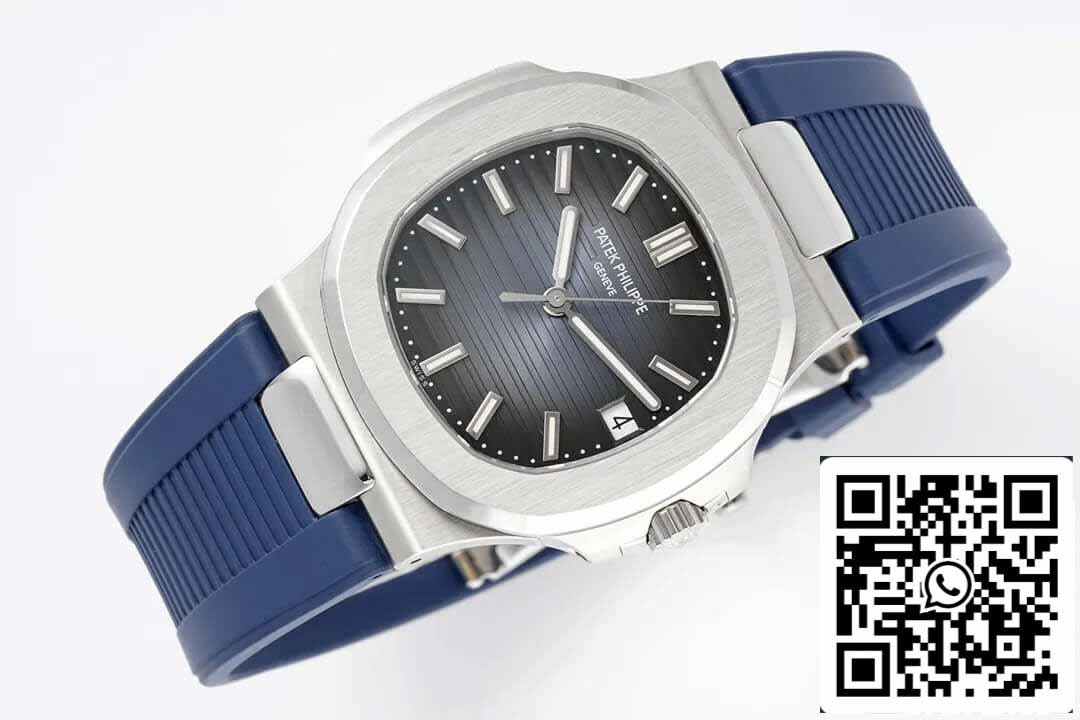 Patek Philippe Nautilus 5711 1: 1 Best Edition PPF Factory Cinturino in caucciù blu