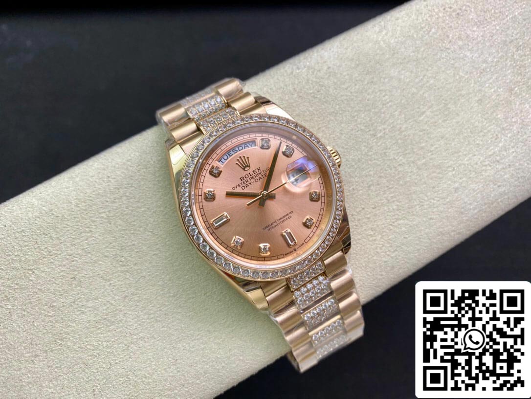 Rolex Day Date M128345RBR-0020 1:1 Best Edition EW Factory Rose Gold Dial