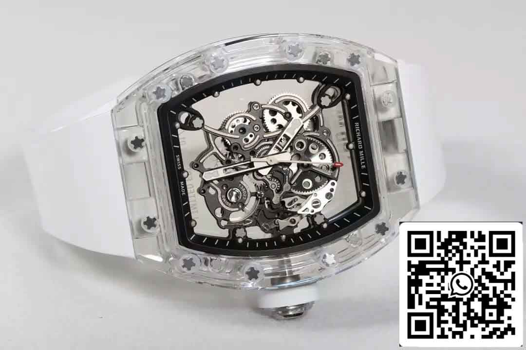 Réplica Richard Mille RM055 Mejor Edición 1:1 RM Factory Correa Blanca