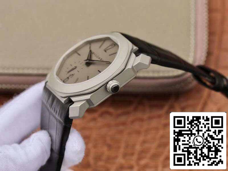 Bvlgari Octo Finissimo Extra Thin Automatic 103035 Orologio da uomo 1:1 Best Edition Swiss BVL193 Cinturino in pelle nera