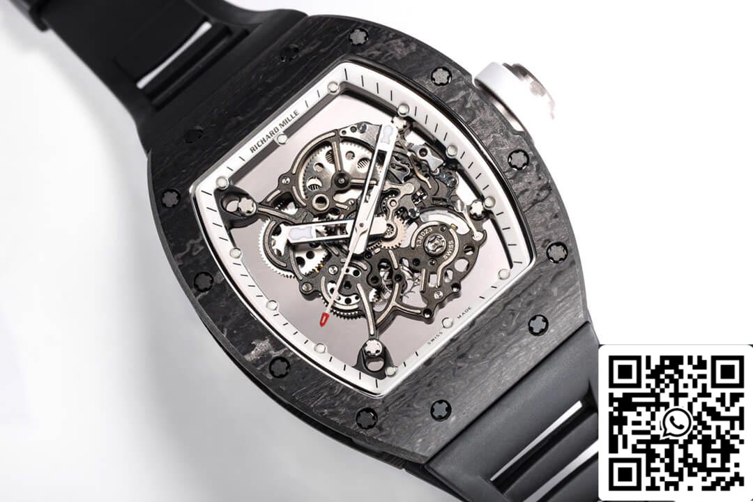 Richard Mille RM055 NTPT 1:1 Best Edition BBR Factory Black Strap