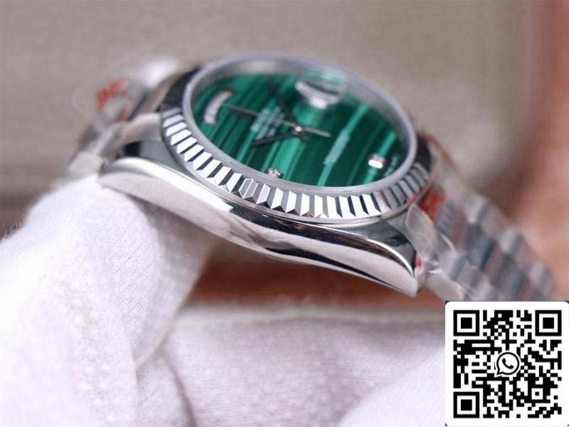 Rolex Day Date President 18038 1: 1 Best Edition quadrante con diamanti verde malachite Movimento svizzero