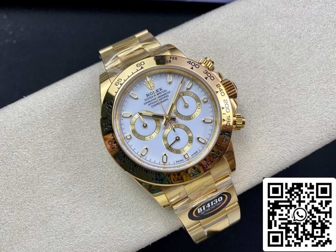 Rolex Daytona M116508-0001 1:1 Mejor edición BT Factory esfera blanca