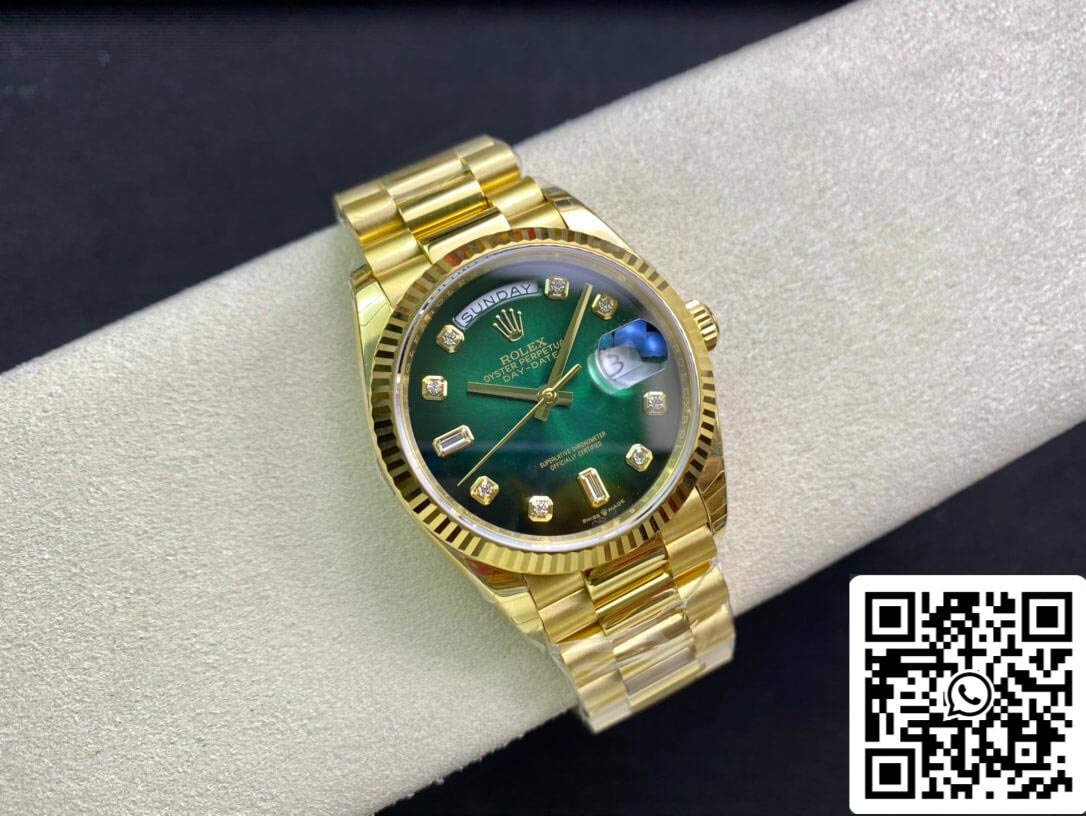 Rolex Day Date M128238-0069 1:1 Mejor edición EW Factory Esfera verde Suiza ETA3255