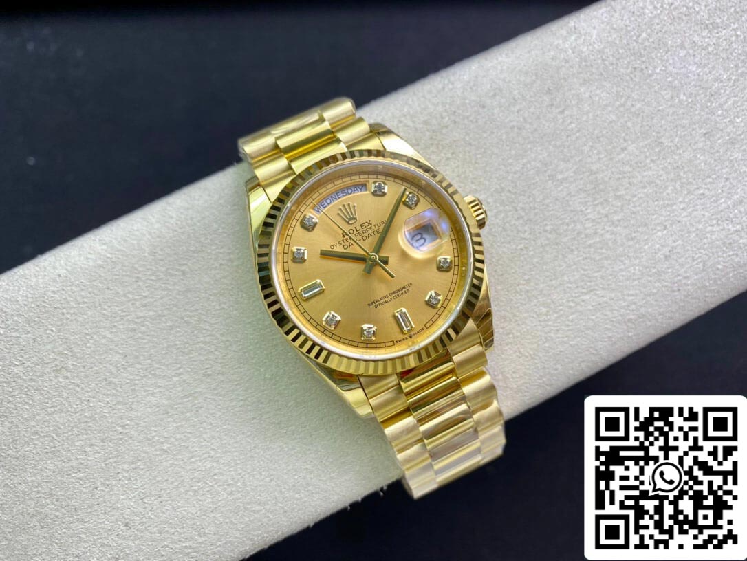 Rolex Day Date M128238-0008 1:1 Best Edition EW Factory Champagne Dial Swiss ETA3255