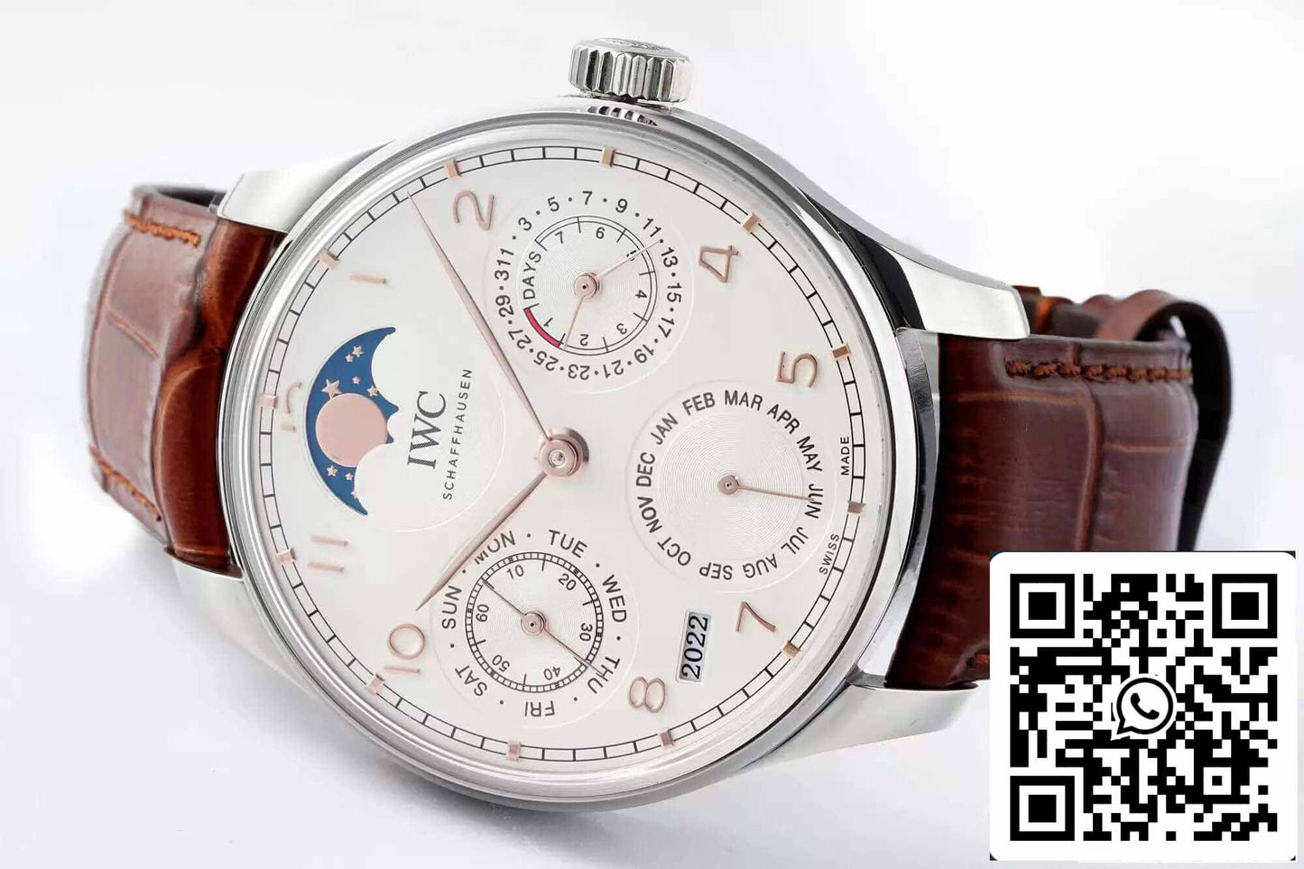 IWC Calendario Perpetuo Portugués IW503307 1:1 Mejor Edición APS Esfera Blanca de Fábrica