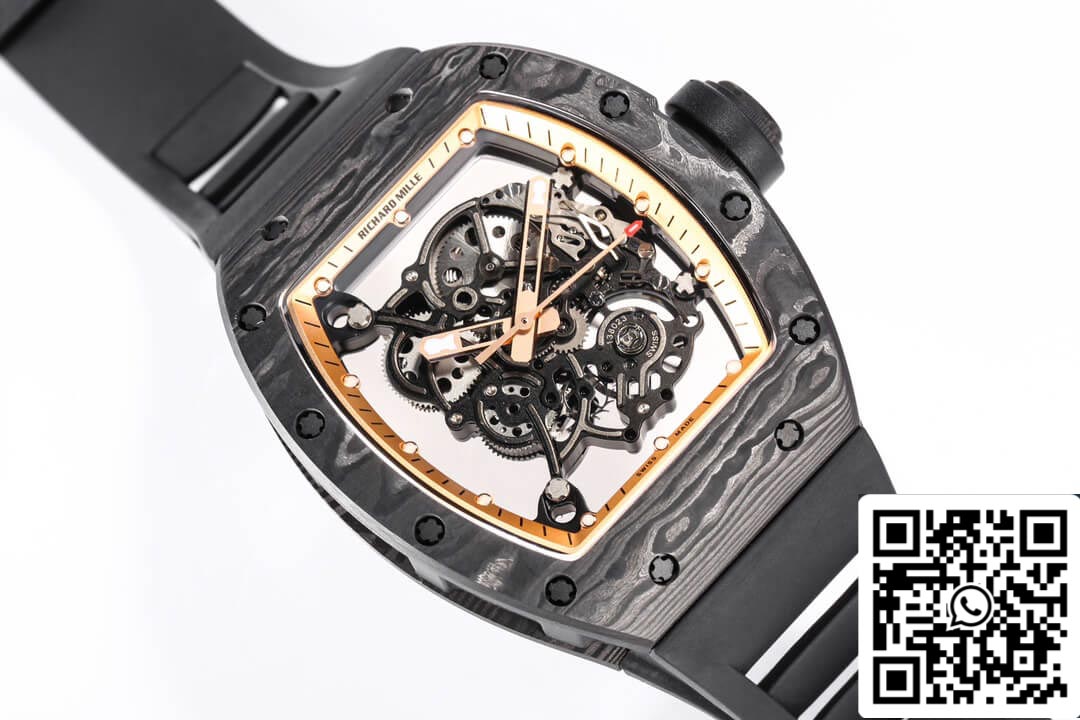 Richard Mille RM055 NTPT 1:1 Mejor edición BBR Factory Esfera de fibra de carbono