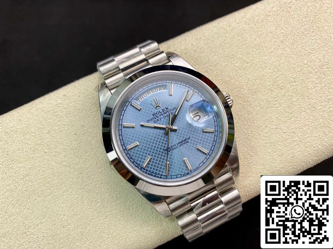 Rolex Day Date M228206-0004 1:1 Mejor Edición EW Factory Esfera Azul Claro