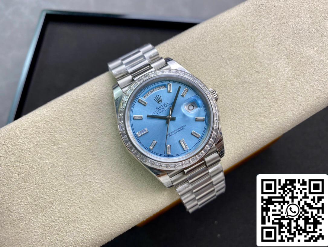 Rolex Day Date 228396TBR 1:1 Best Edition EW Factory quadrante azzurro