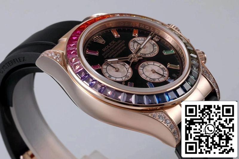 Rolex Daytona 116595RBOW 1:1 Mejor Edición BL Factory Oro Rosa Suizo ETA4130