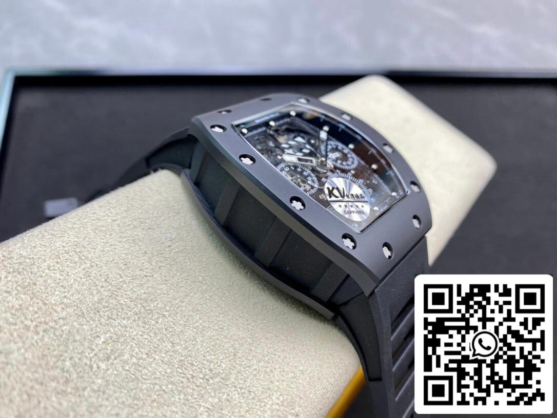 Richard Mille RM011 1:1 Best Edition KV Factory Custodia in ceramica nera