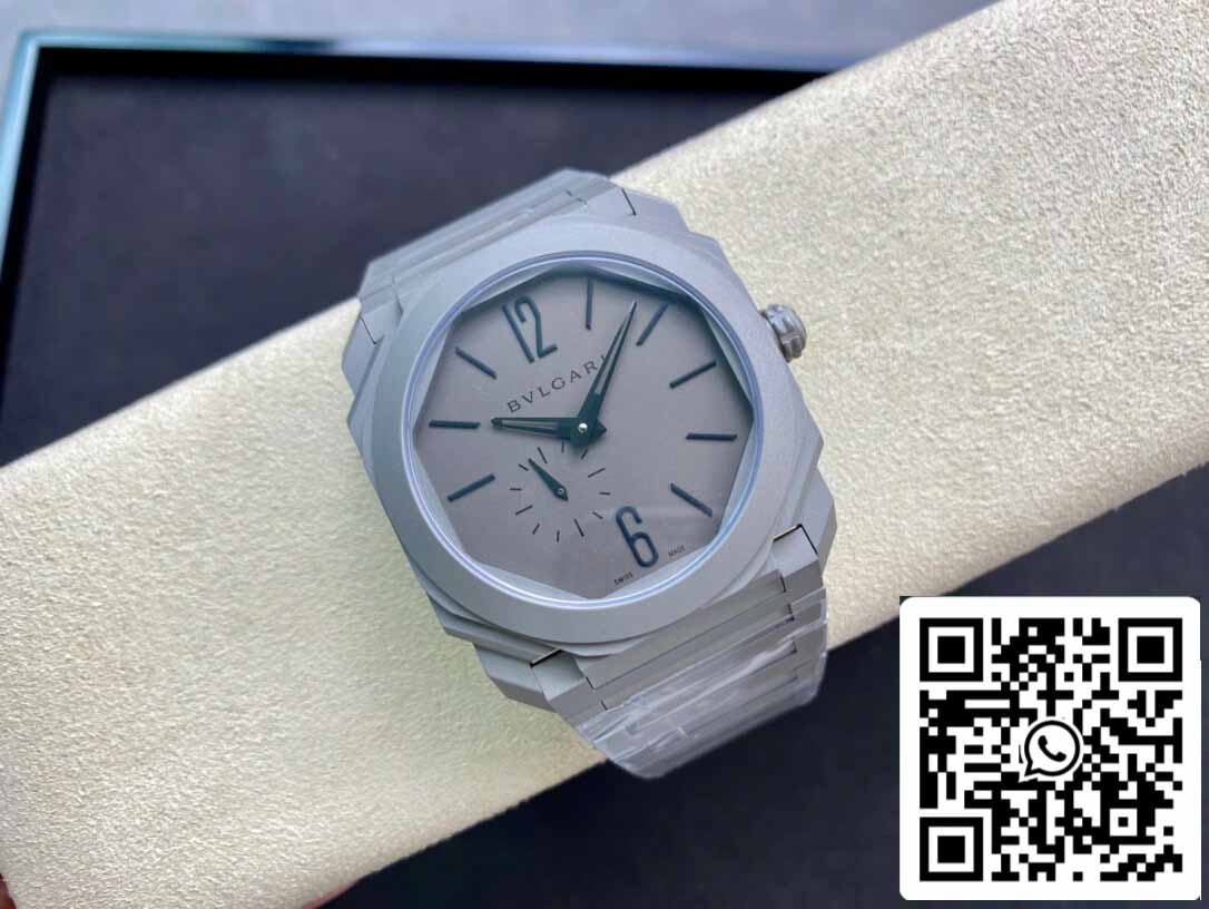 Bulgari Octo Finissimo 102713 BGO40C14TTXTAUTO 1:1 Best Edition BV Factory quadrante grigio argento