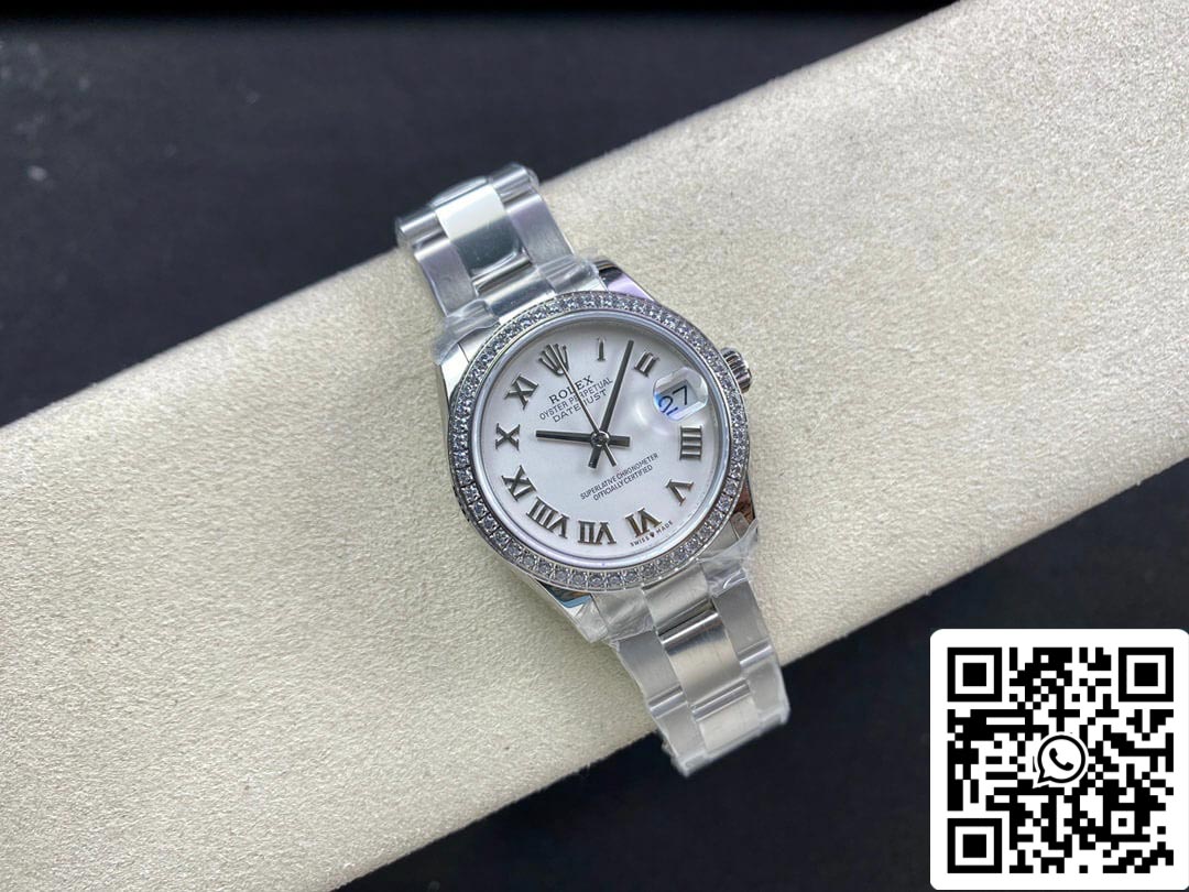 Rolex Datejust M278384RBR-0013 31MM 1:1 Best Edition EW Quadrante bianco di fabbrica