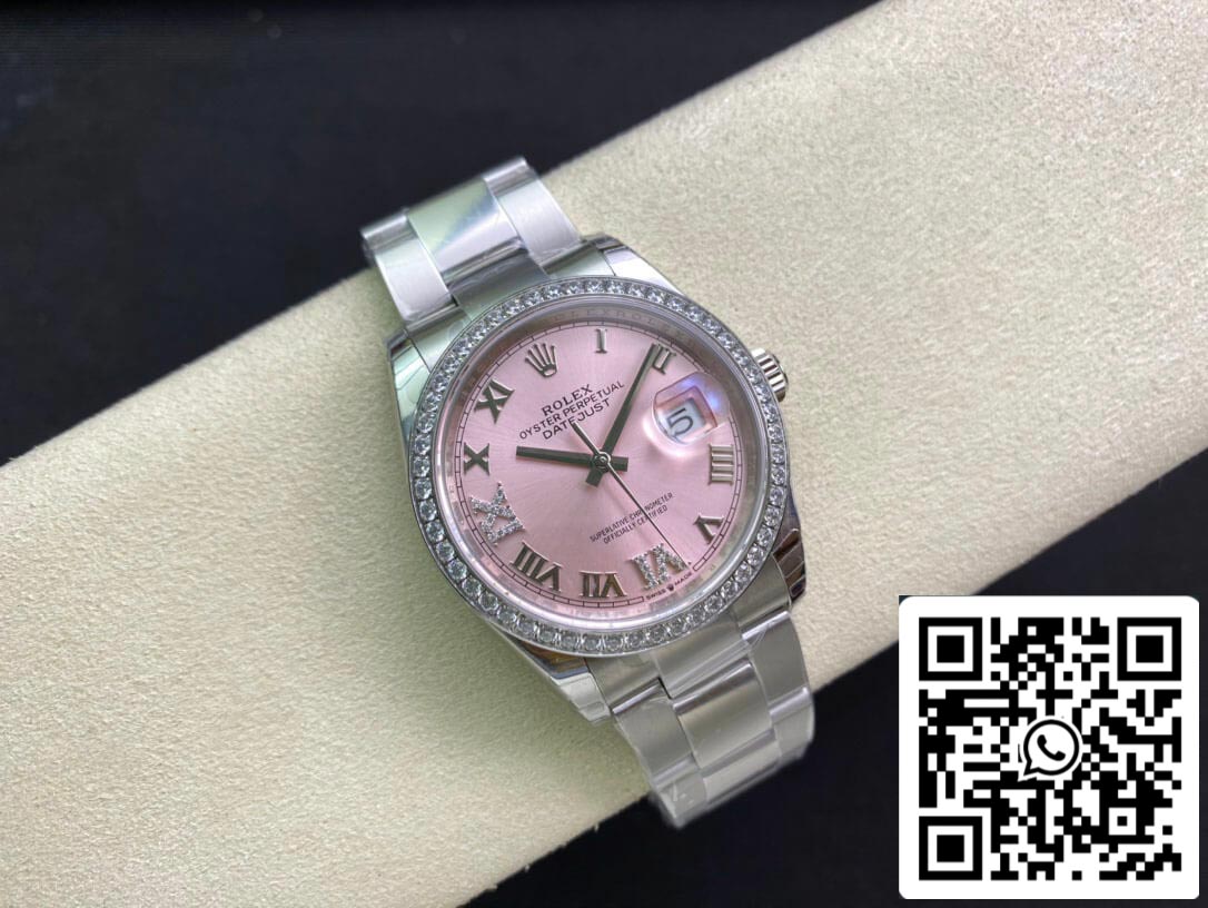 Rolex Datejust M126284RBR-0024 1:1 Mejor edición EW Factory esfera rosa