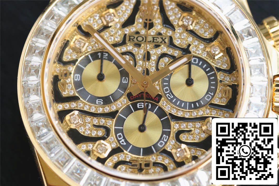 Rolex Cosmograph Daytona 116588 TBR 1:1 Best Edition Noob Factory Yellow Gold Diamond Bezel