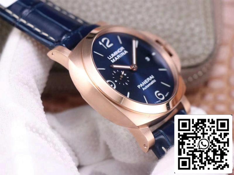 Panerai Luminor Marina Goldtech PAM01112 1:1 Mejor edición VS Factory Blue Dial Swiss P9010