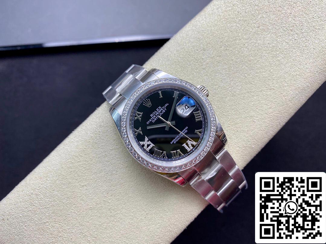 Rolex Datejust 36MM 1:1 Mejor edición EW Factory esfera negra