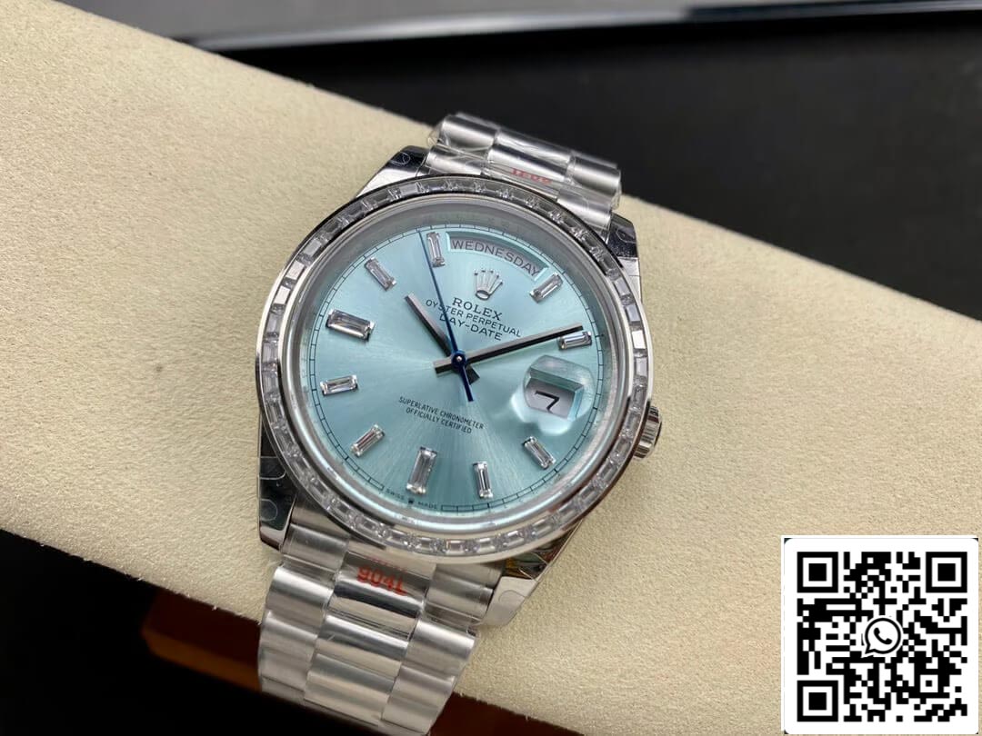 Rolex Day Date M228396TBR-0002 1:1 Mejor edición GM Factory esfera azul hielo