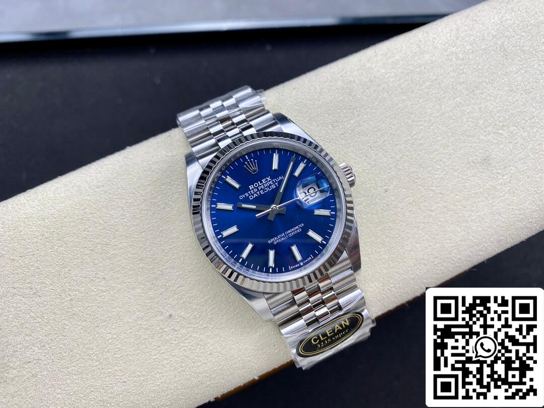 Rolex Datejust M126234-0017 36MM 1:1 Mejor edición Clean Factory esfera azul