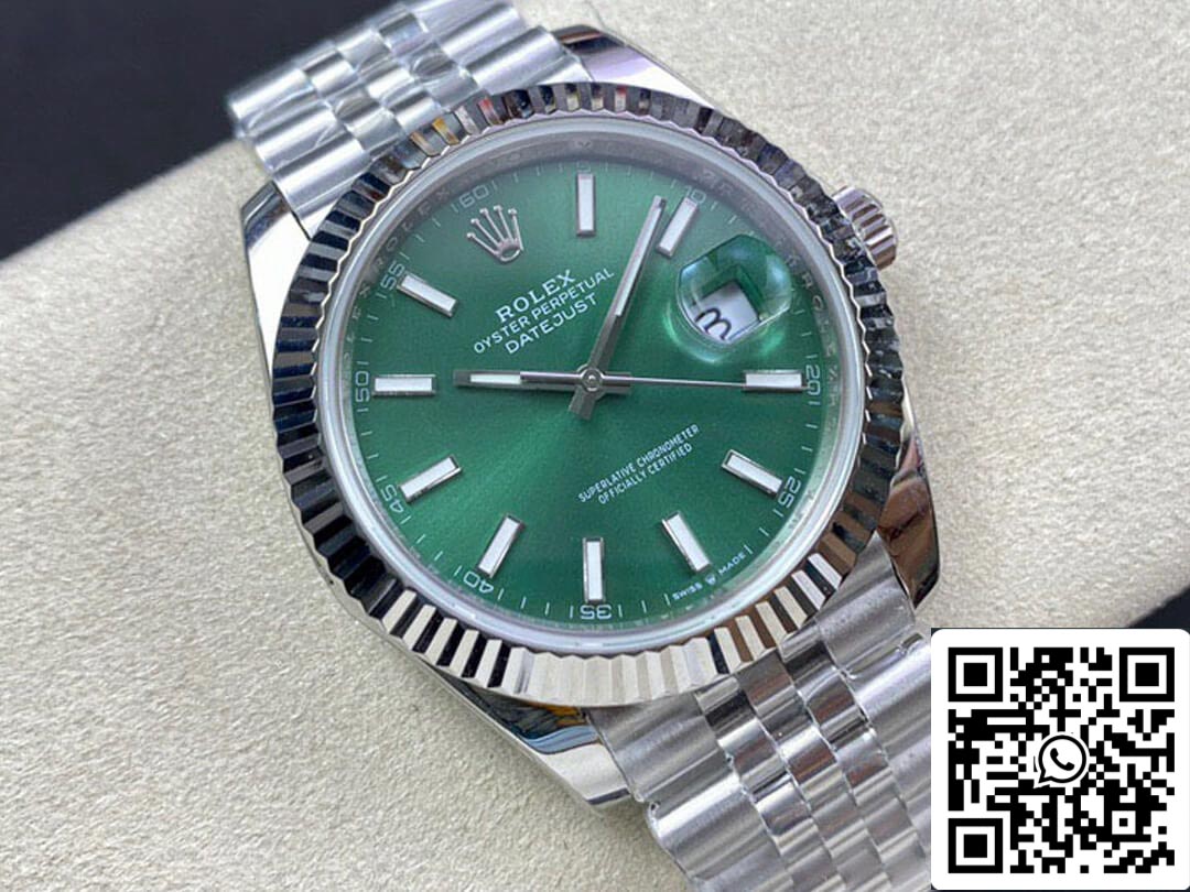 Rolex Datejust M126334-0028 41MM 1:1 Best Edition EW Quadrante verde fabbrica