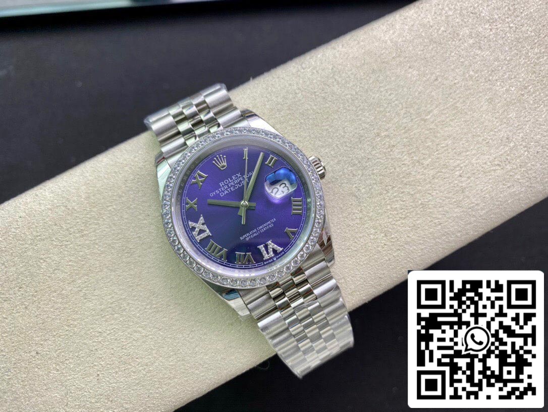 Rolex Datejust M126284RBR-0013 1:1 Best Edition EW Factory Quadrante viola