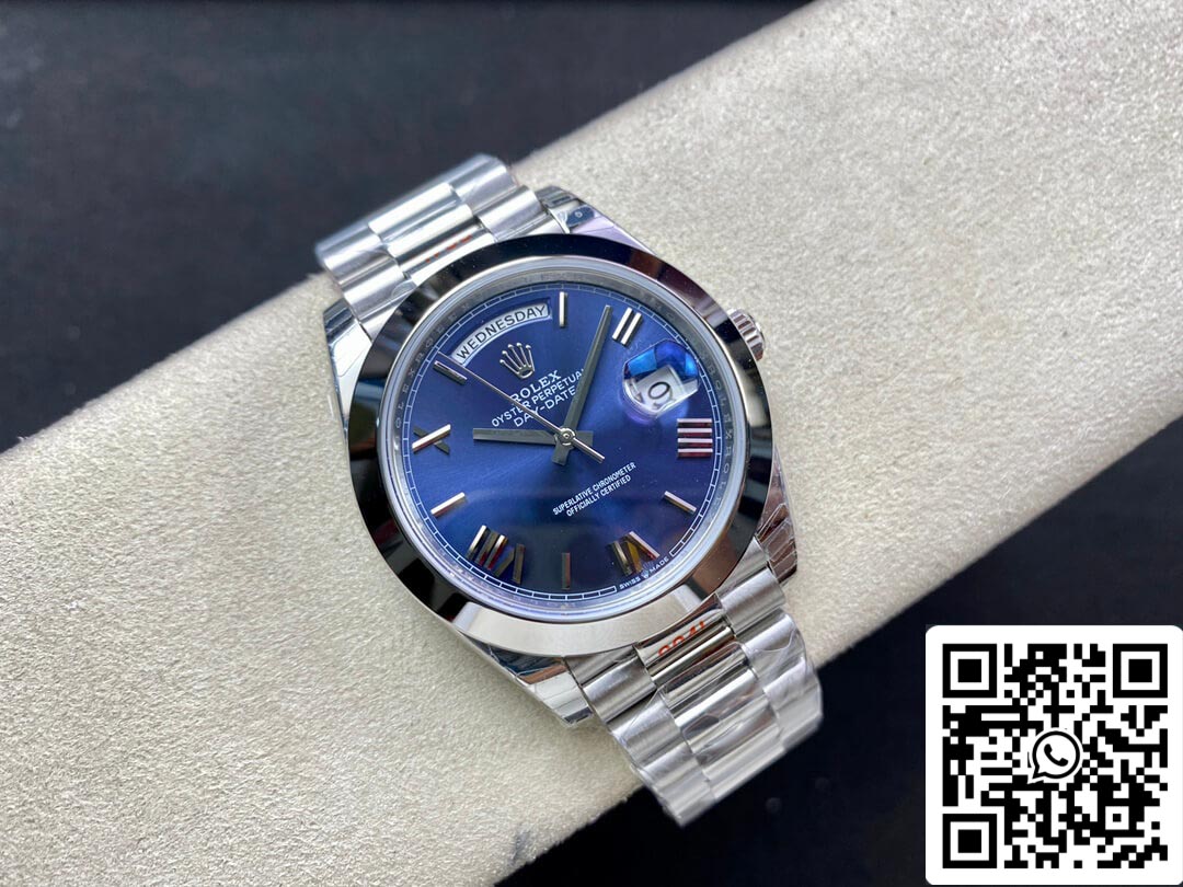 Rolex Day Date M228206-0015 1:1 Mejor edición EW Factory esfera azul