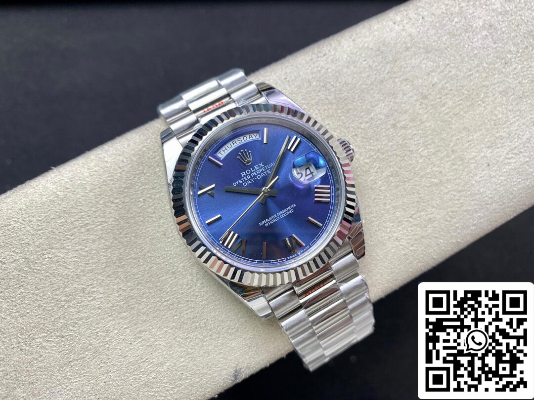 Rolex Day Date M228236-0007 1:1 Mejor edición EW Factory esfera azul