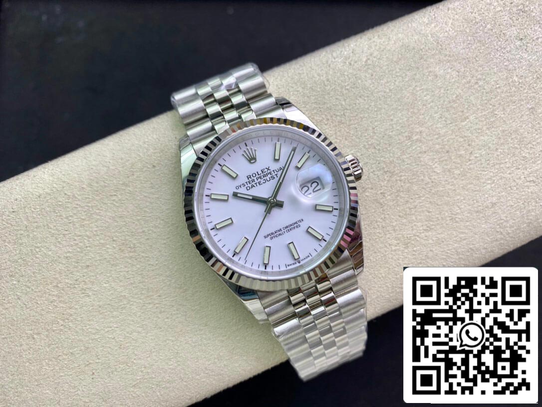 Rolex Datejust 36MM 1:1 Best Edition EW Factory Quadrante bianco