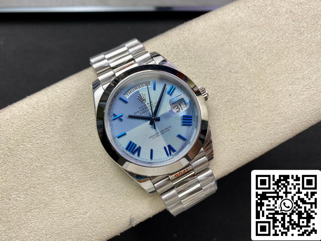 Rolex Day Date M228206-0001 1:1 Mejor edición EW Factory esfera azul