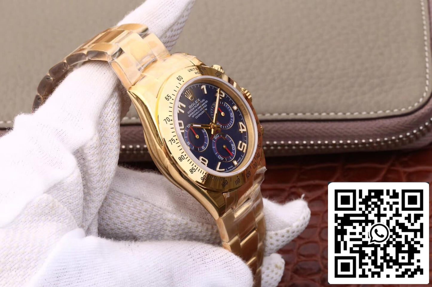 Rolex Daytona Cosmograph 116528 1:1 Best Edition JH Factory quadrante blu in oro giallo