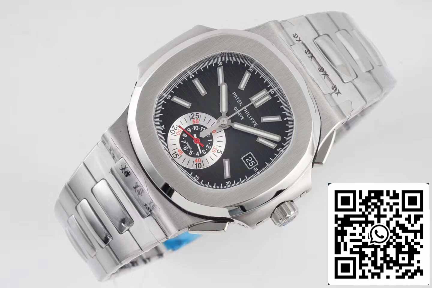 Patek Philippe Nautilus 5980/1A-014 1:1 Mejor Edición 3K Factory V2 Esfera Negra