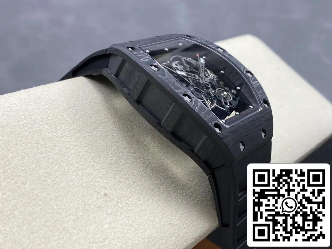 Richard Mille RM-055 1:1 Mejor Edición BBR Factory Caja Negra de Fibra de Carbono