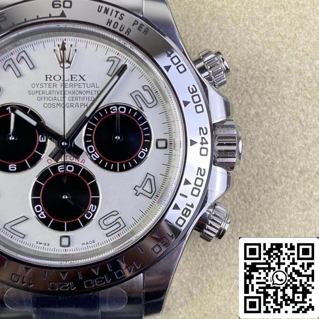 Rolex Cosmograph Daytona 1:1 Best Edition Clean Factory V3 quadrante bianco in acciaio inossidabile