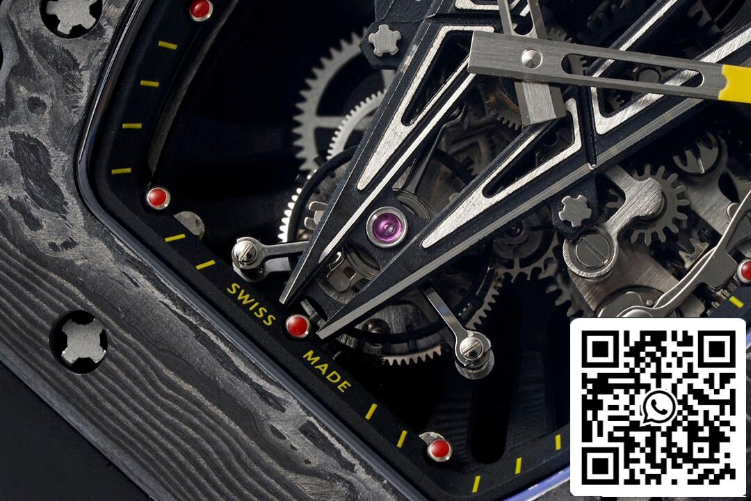 Richard Mille RM27-03 Rafael Nadal Tourbillon 1: 1 Best Edition RM Factory cinturino in caucciù nero