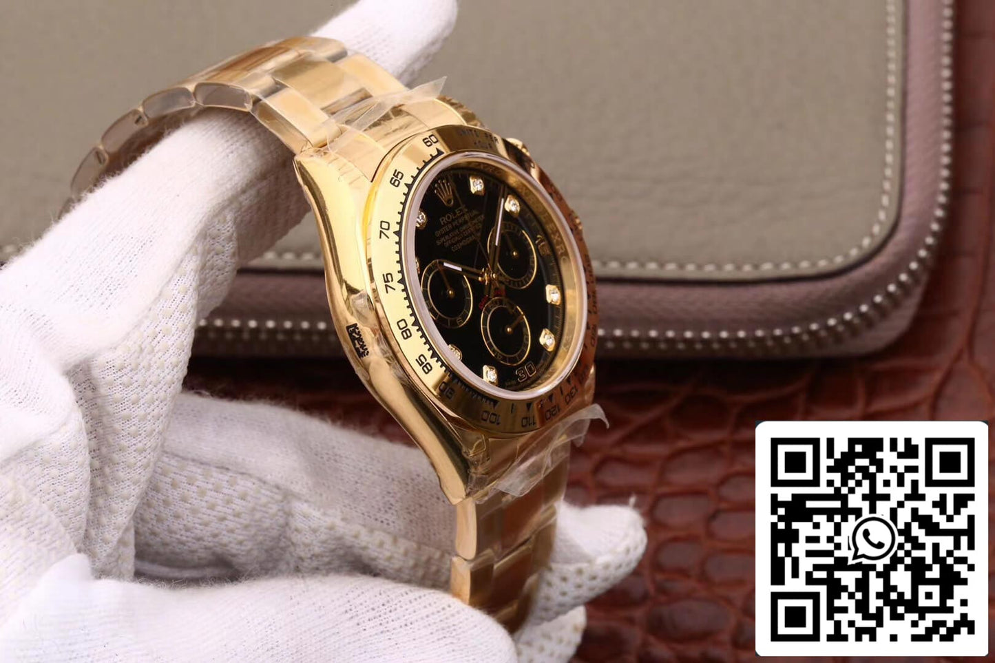 Rolex Daytona Cosmograph M116508-0008 1:1 Mejor edición JH Factory Esfera de diamantes en oro amarillo