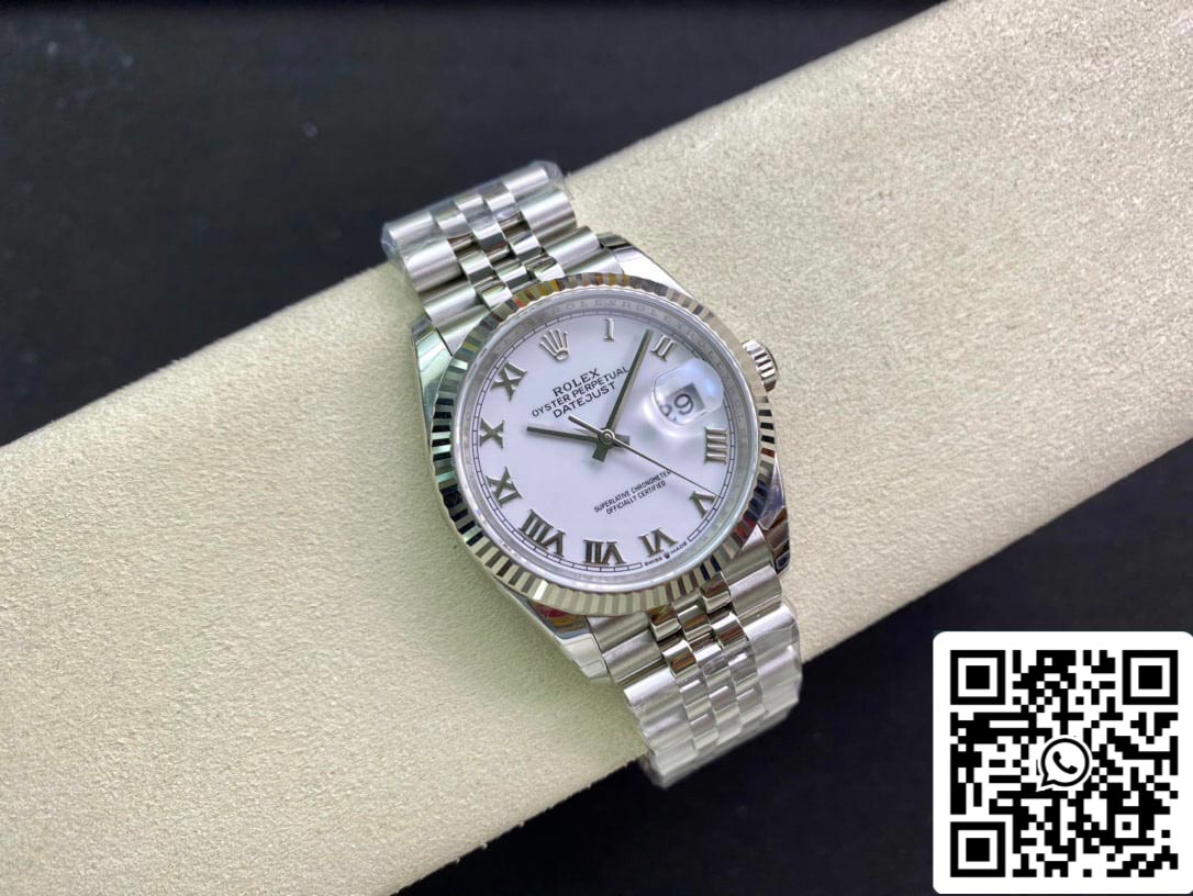 Rolex Datejust M126234-0025 1:1 Mejor edición EW Factory esfera blanca