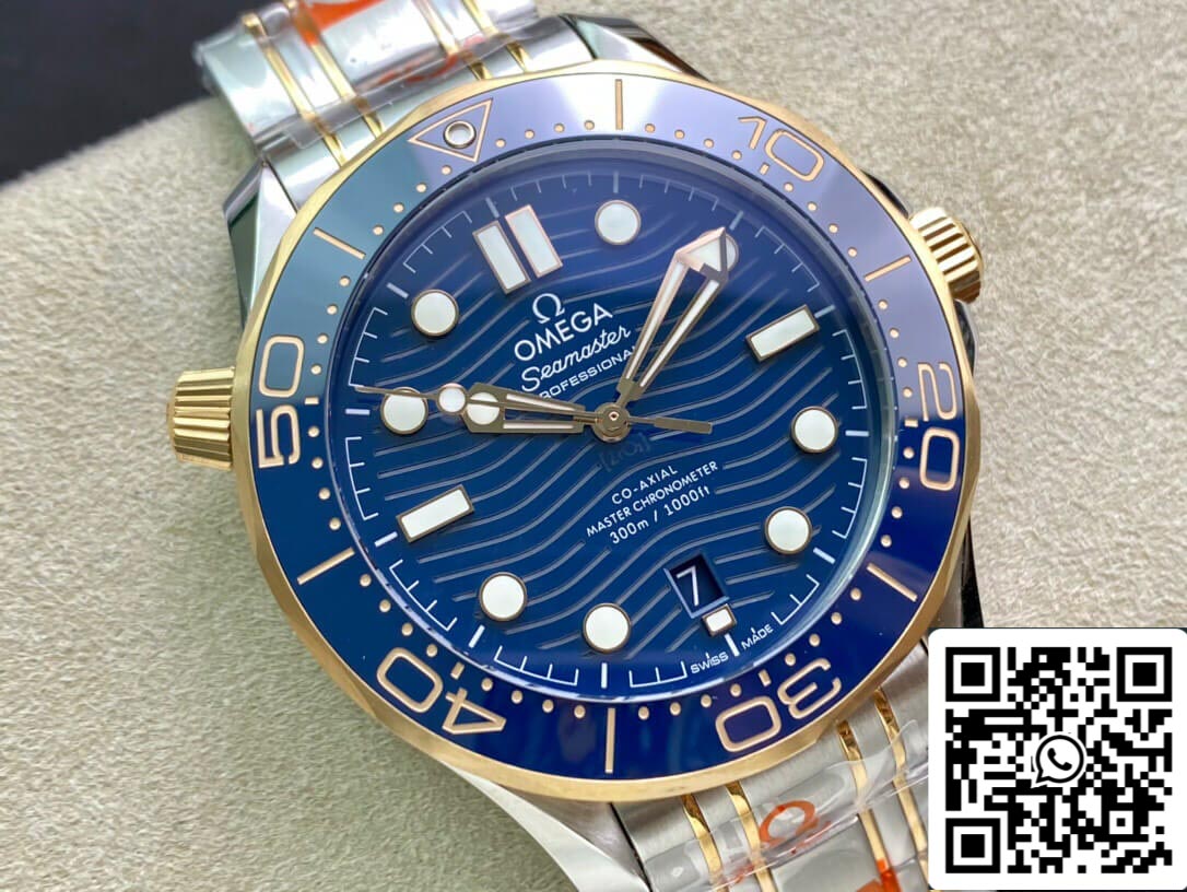 Omega Seamaster Diver 300M 210.20.42.20.03.001 1:1 Mejor edición O esfera azul de fábrica