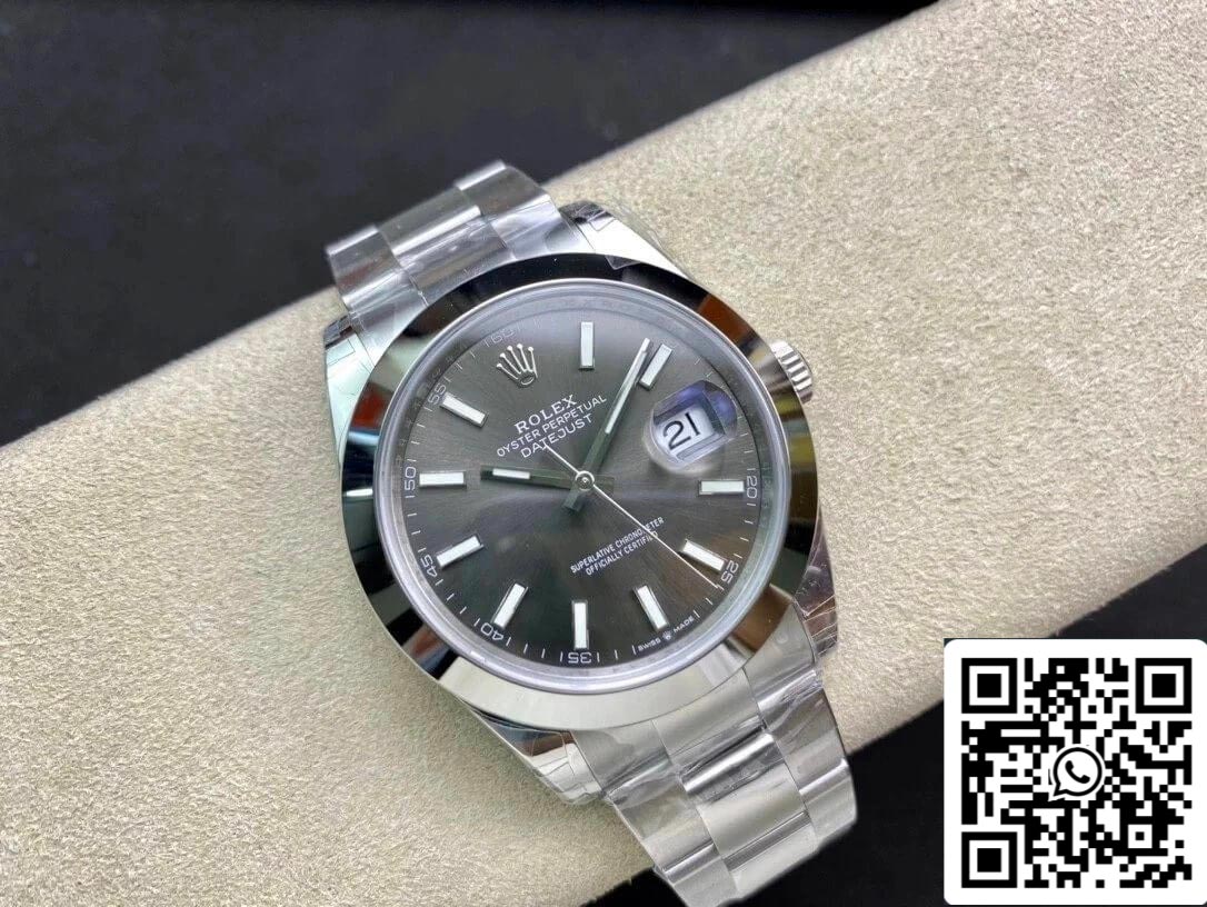 Rolex Datejust M126300-0007 41MM 1:1 Best Edition VS quadrante grigio di fabbrica