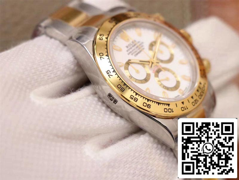 Rolex Daytona Cosmograph M116503-0001 1:1 Mejor Edición Noob Factory Esfera Blanca Suiza ETA4130