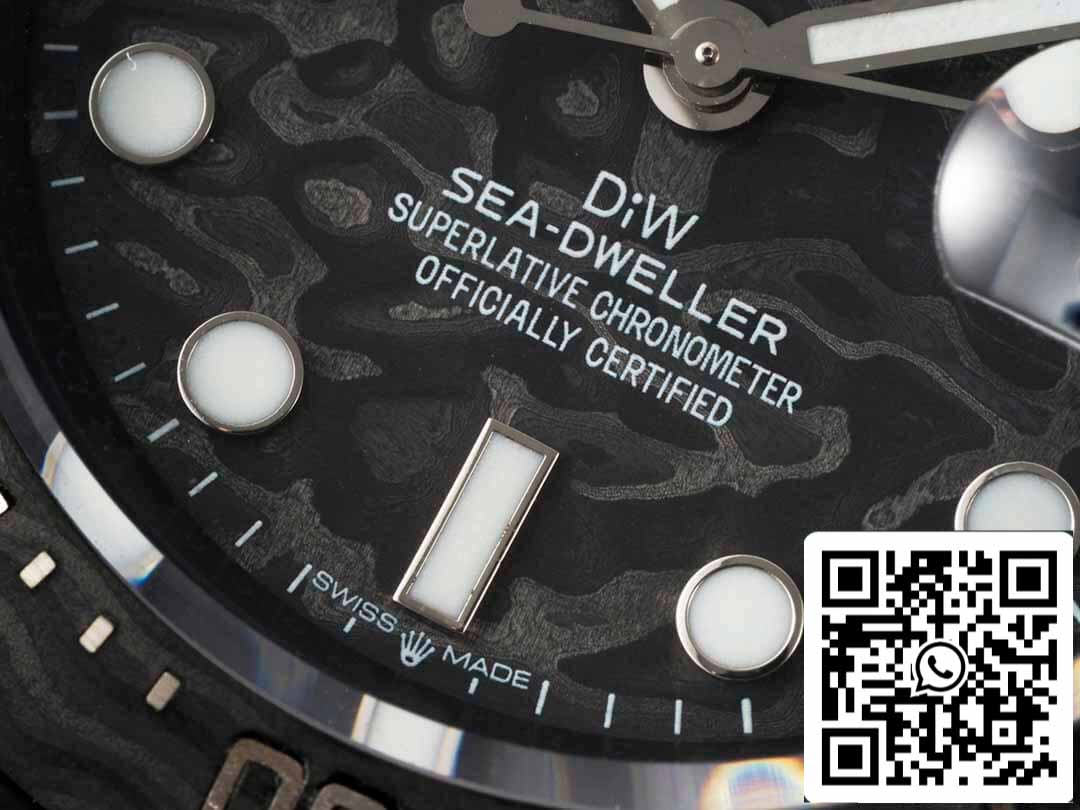 Rolex Sea-Dweller 1:1 Best Edition Diw Factory cinturino nero in fibra di carbonio