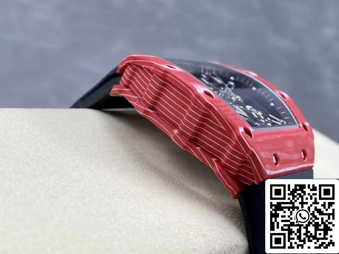 Richard Mille RM35-02 1:1 Best Edition T+ Factory Red Carbon Fiber NTPT Case Black Strap