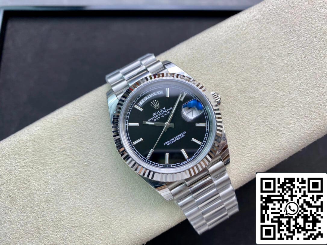 Rolex Day Date M228236-0003 1:1 Mejor edición EW Factory esfera negra